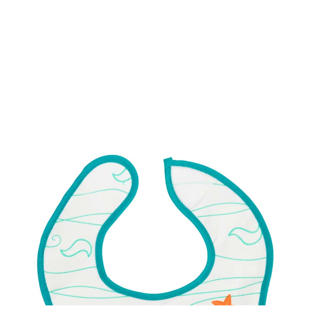 Слинявчик Baboo бавовняний Sea Life, 3+ місяців (білий) (11-010) - изображение 3