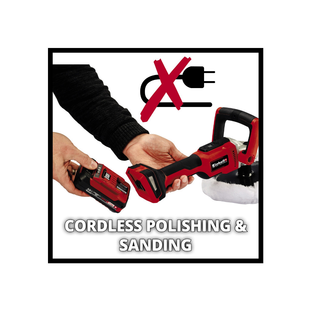Шліфувальна машина Einhell CE-CP 18/180 Li E (без АКБ та ЗП) (2093320) - зображення 2