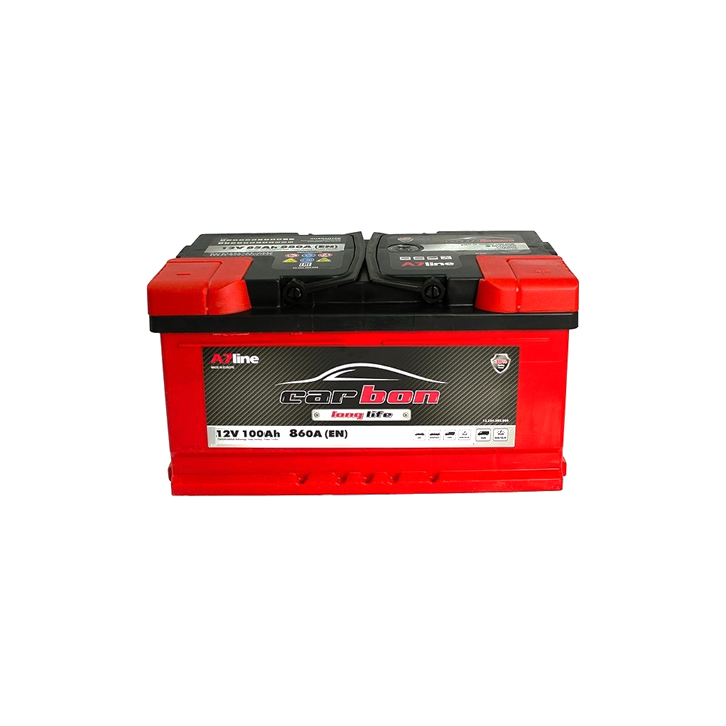 Акумулятор автомобільний CARBON 100 Ah/12V Euro короткий (CRB100-L4-00) - зображення 1