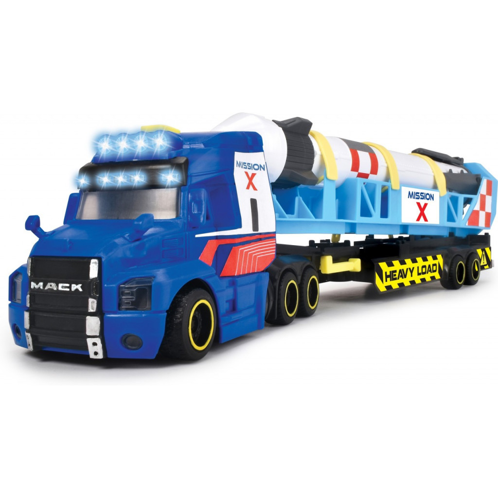 Спецтехніка Dickie Toys Вантажівка Мак Космічна місія з причепом та ракетою, зі звук. та світл. ефектами, 41 см (3747010) - зображення 1