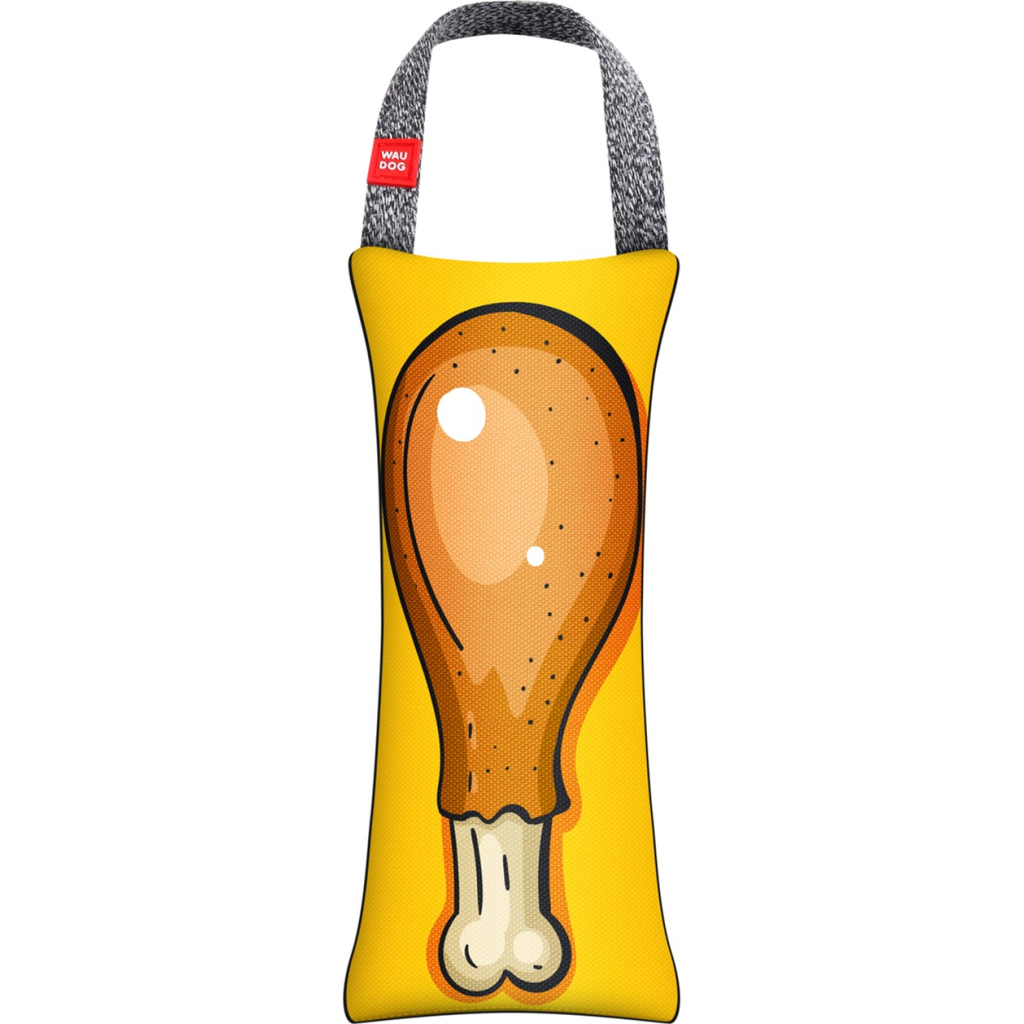 Іграшка для собак WAUDOG Fun Куряче стегенце з пискавкою S (6200-0221) - зображення 1