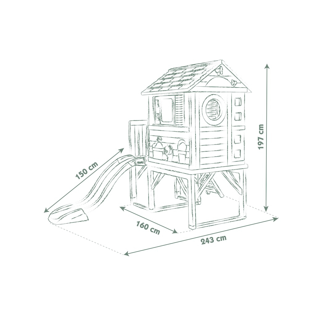 Ігровий будиночок Smoby Life Літній відпочинок на опорах, 243 х 160 х 197 см (7600810802) - picture 3