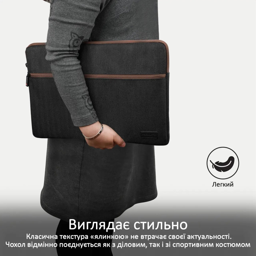 Чохол до ноутбука Promate 13" Portfolio-M Black (portfolio-m.black) - зображення 4