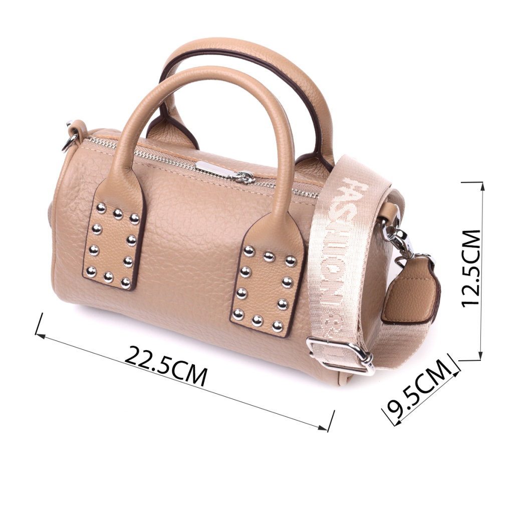 Сумка Vintage З натуральної шкіри Бежева (22368) - зображення 3