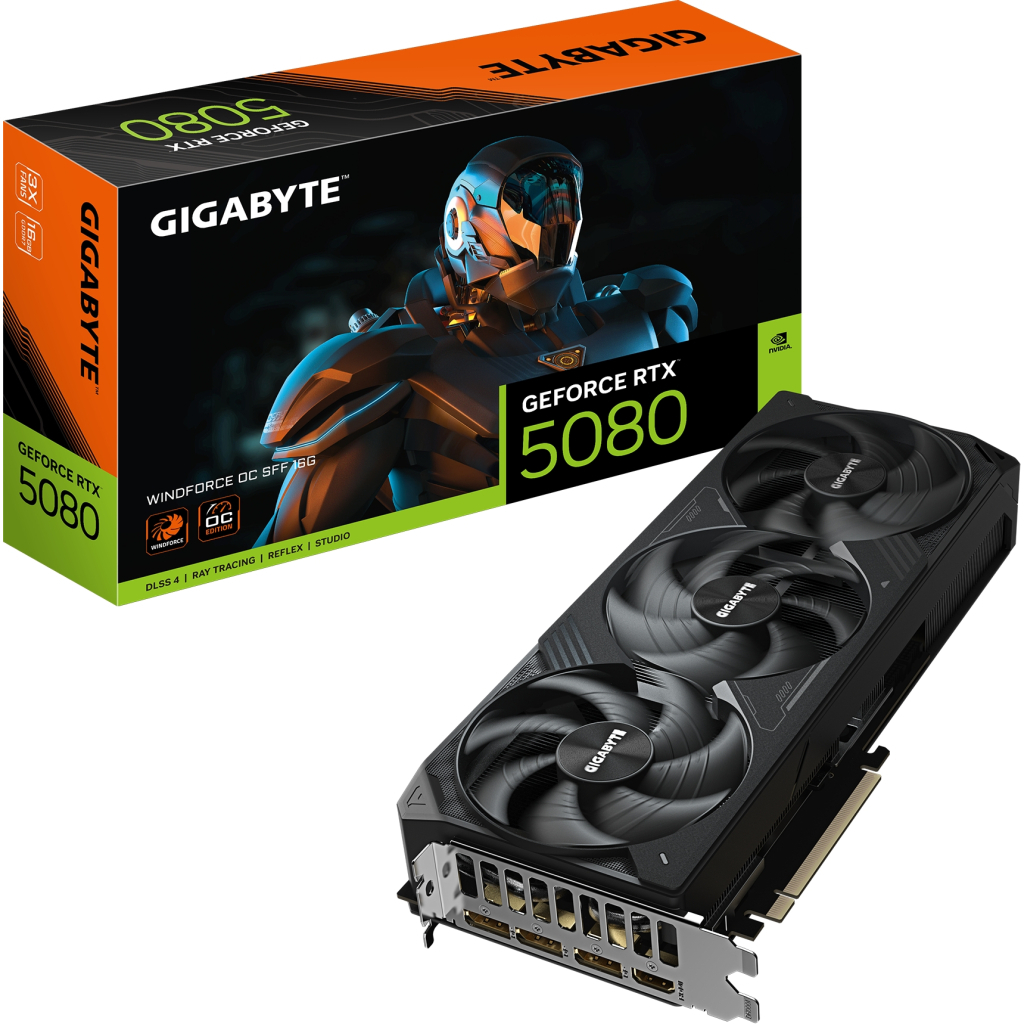 Відеокарта GIGABYTE GeForce RTX5080 16GB WINDFORCE OC SFF (GV-N5080WF3OC-16GD) - зображення 10
