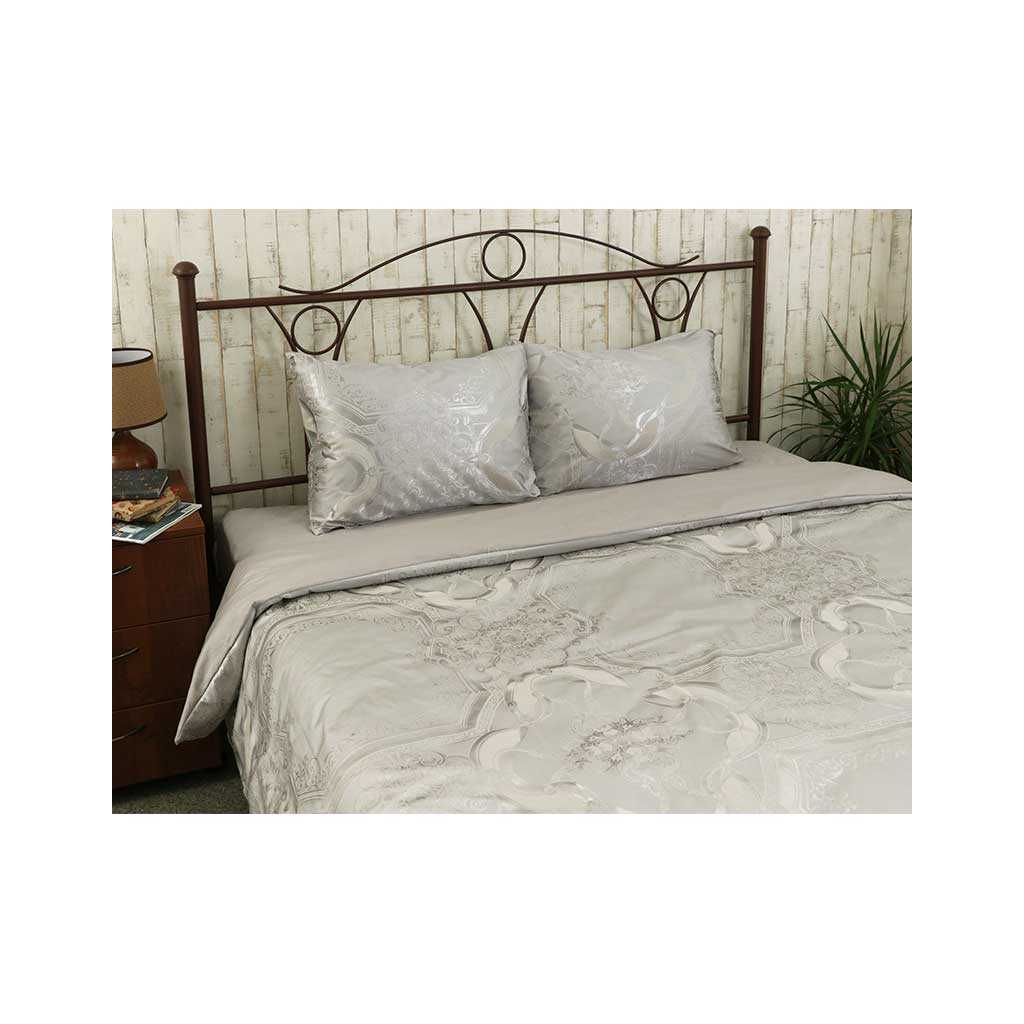 Постільна білизна Руно Grey сатин набивна полуторна (677.137АЖ_Grey) - зображення 2