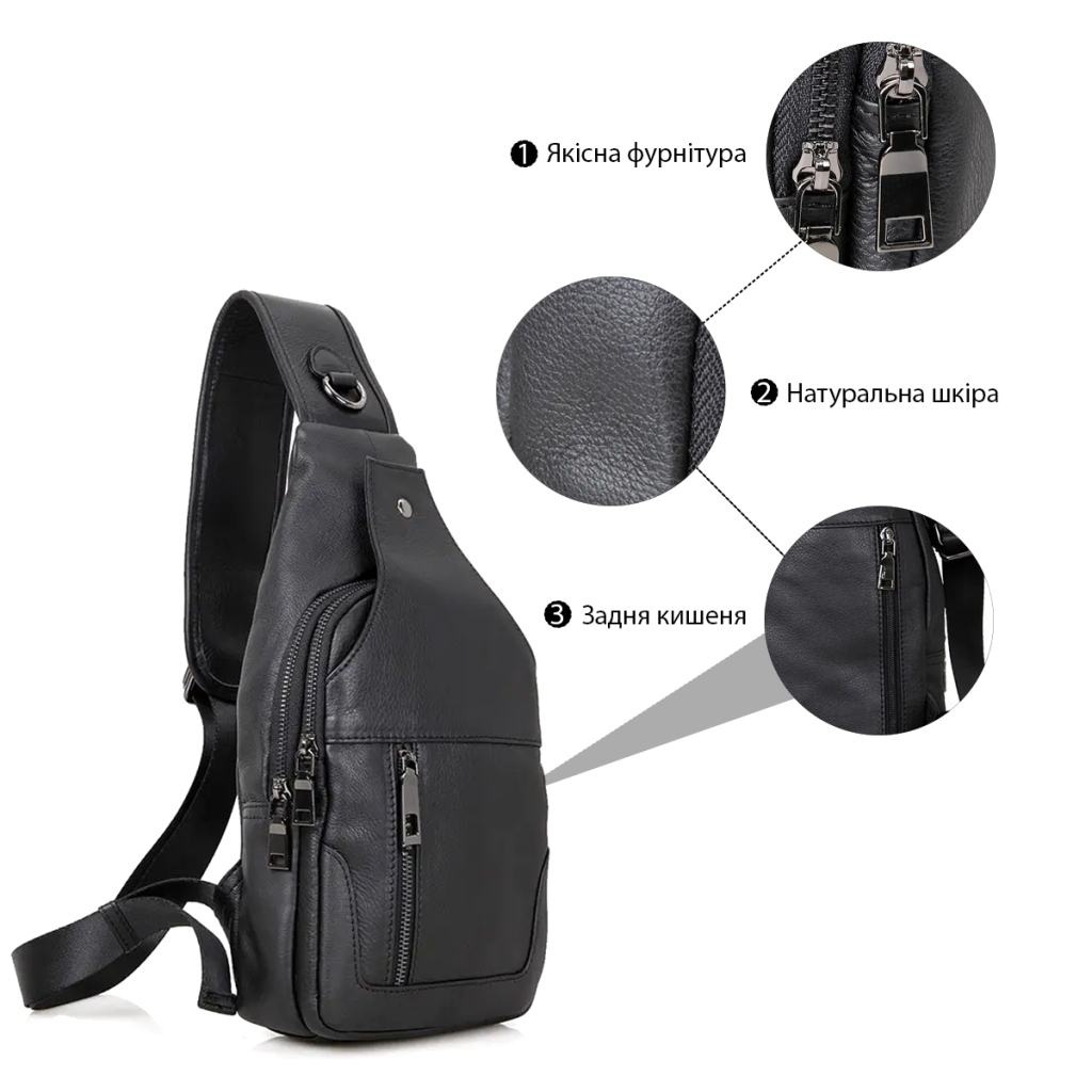 Сумка Vintage Чорна (14414) - зображення 4