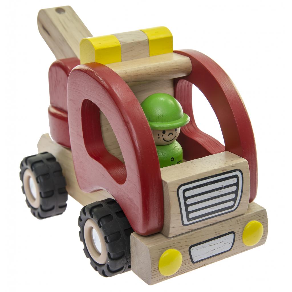 Машина Goki дерев'яна Евакуатор (червоний (55965) - зображення 3