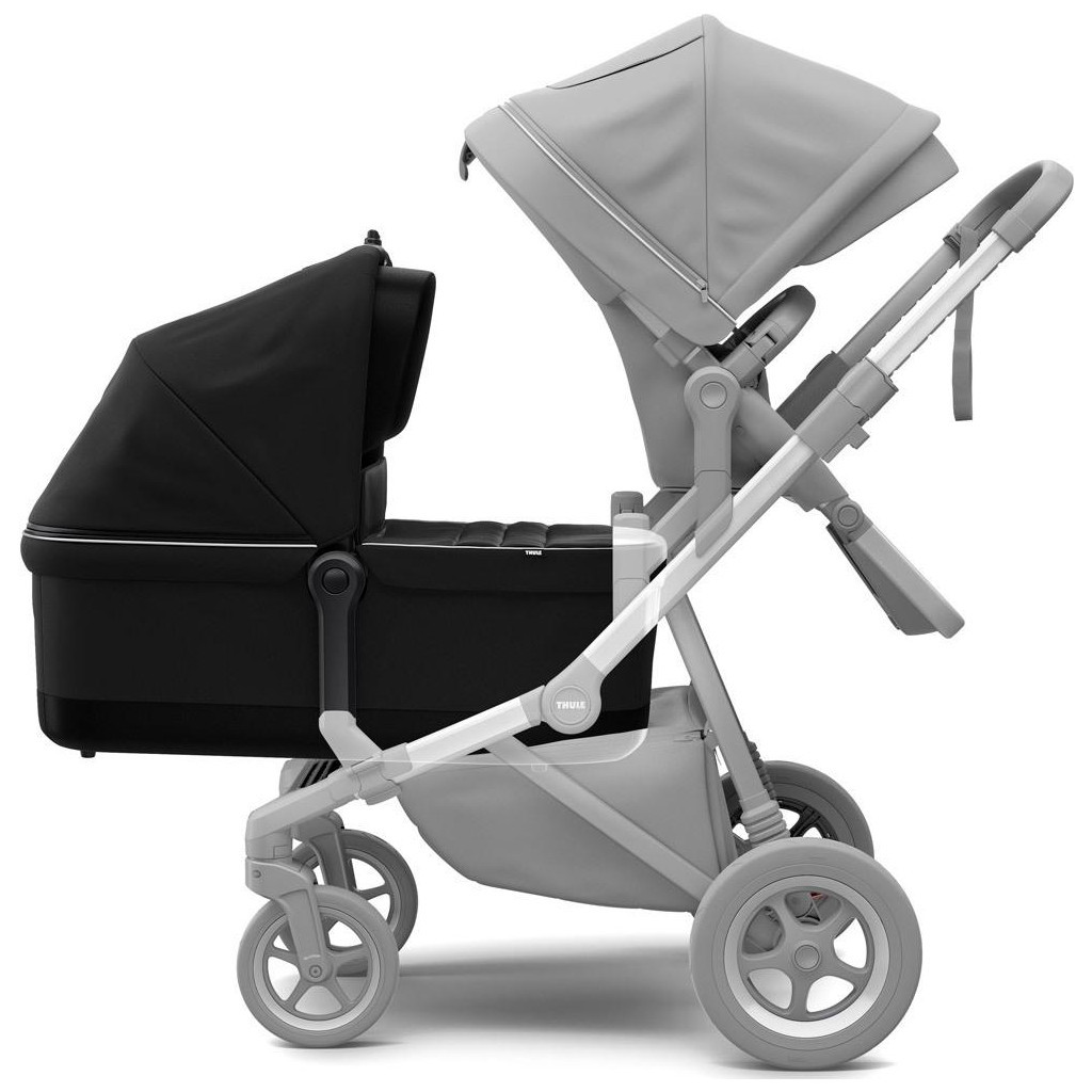 Коляска Thule 2 в 1 Sleek + Bassinet Midnight Black (TH11000007) - зображення 6