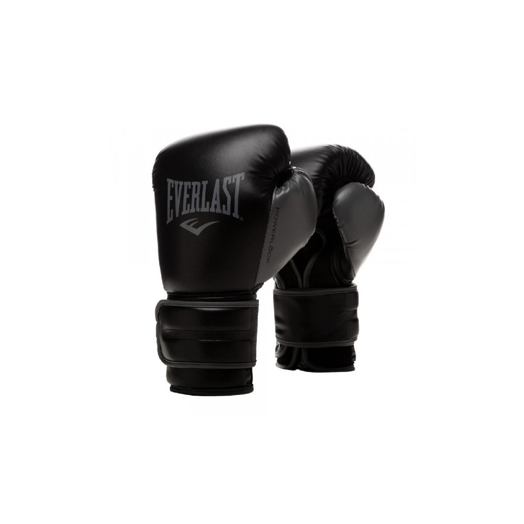 Боксерські рукавички Everlast Powerlock Boxing Gloves 870310-70-8 чорний 10 oz (009283608323) - зображення 1