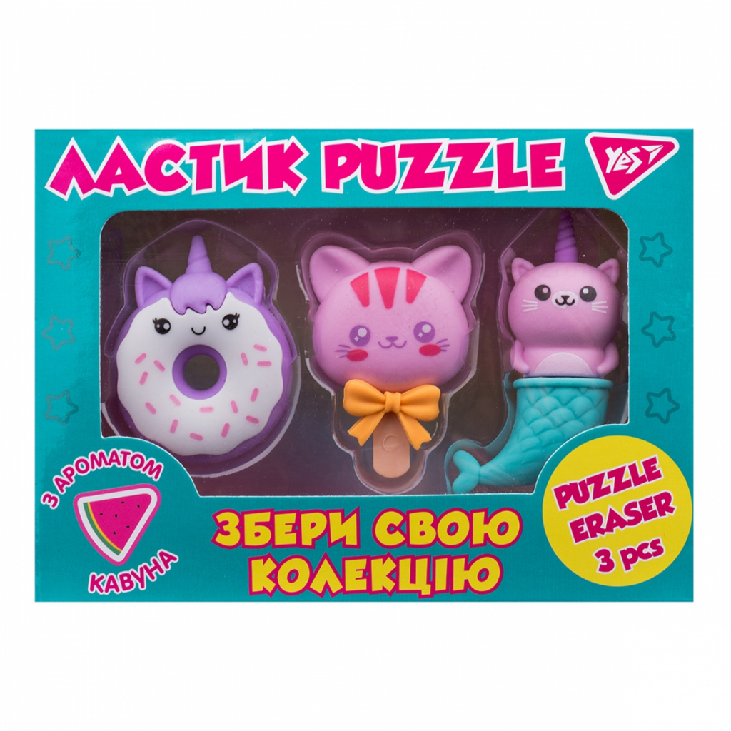 Гумка Yes Funny team, набір 3шт (560540) - зображення 1