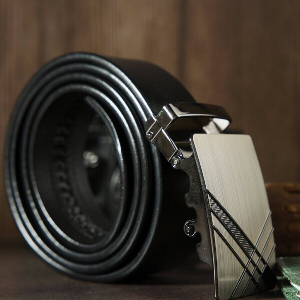 Ремінь Vintage Чоловічий з металевою пряжкою Чорний (20208) - зображення 8