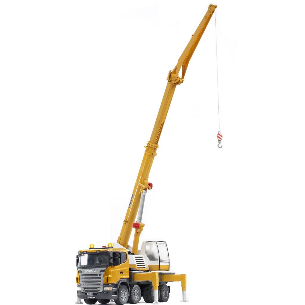 Спецтехніка Bruder Автокран Scania Liebherr Великий (світло (03570) - зображення 5