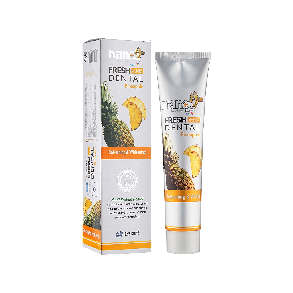 Зубна паста Hanil Fresh Dental Toothpaste Ананас 160 г (8809177592033) - зображення 2