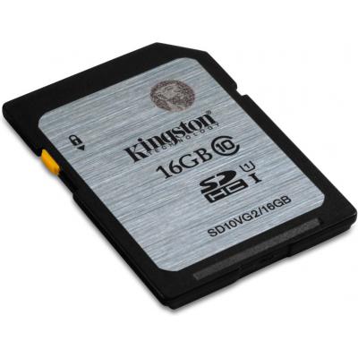 Карта пам'яті Kingston 16GB SDHC UHS-I Class10 (SD10VG2/16GB) - зображення 2