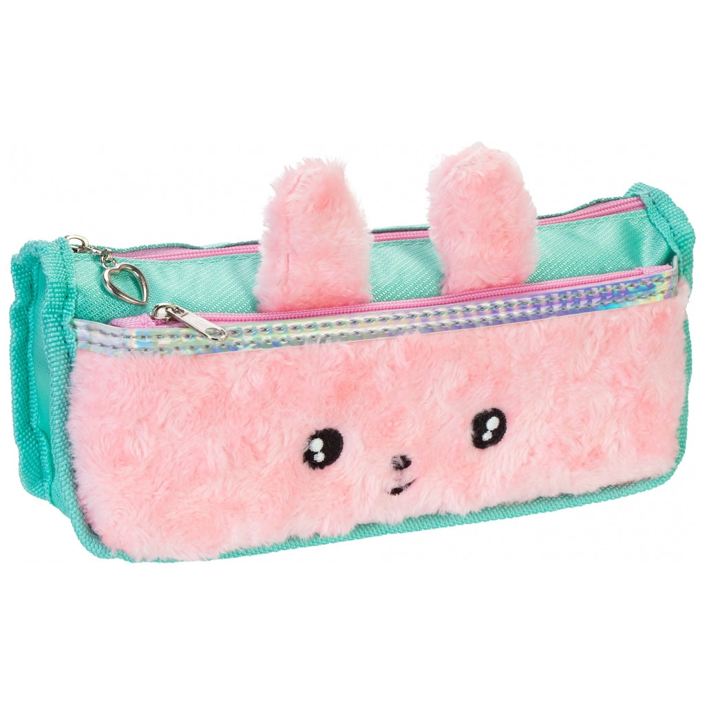 Пенал Cool For School плюшевий 2 відділення рожевий (CF86978) - зображення 1