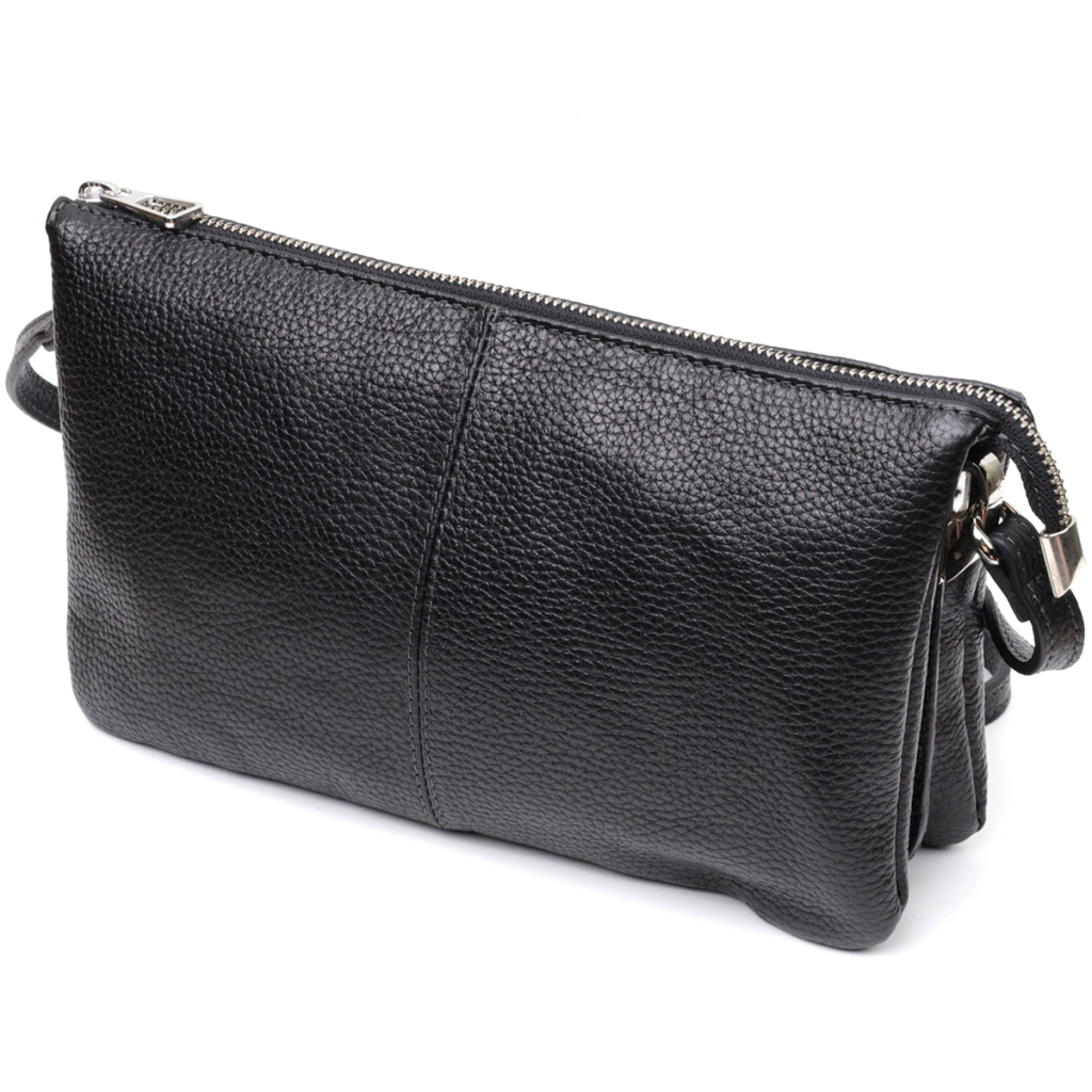 Сумка Grande Pelle З натуральної зернистої шкіри Чорна (11697) - зображення 2