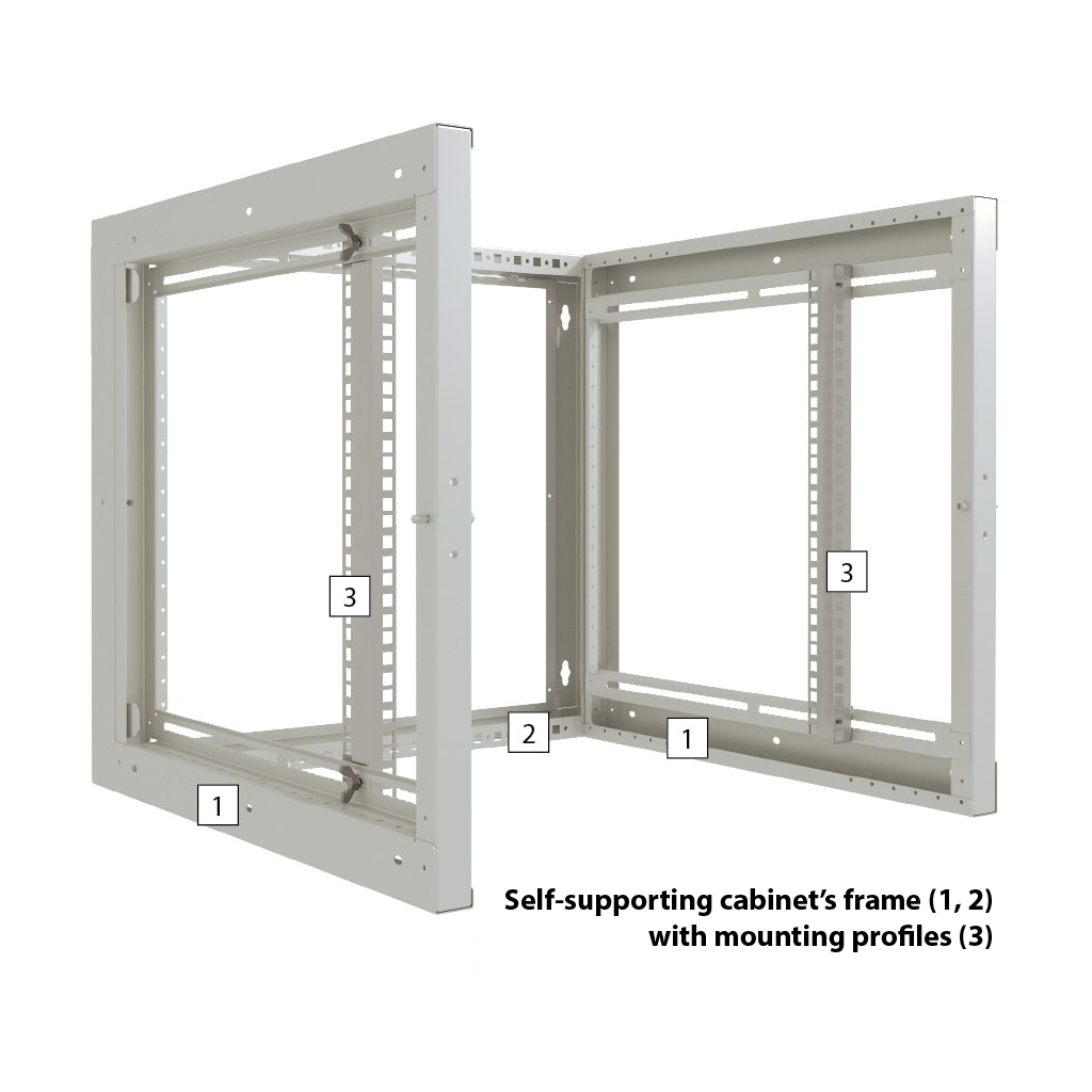 Шафа настінна Zpas 15U 19" 600x600 Z-BOX (W-ZBOX6060-15S-011) - зображення 3