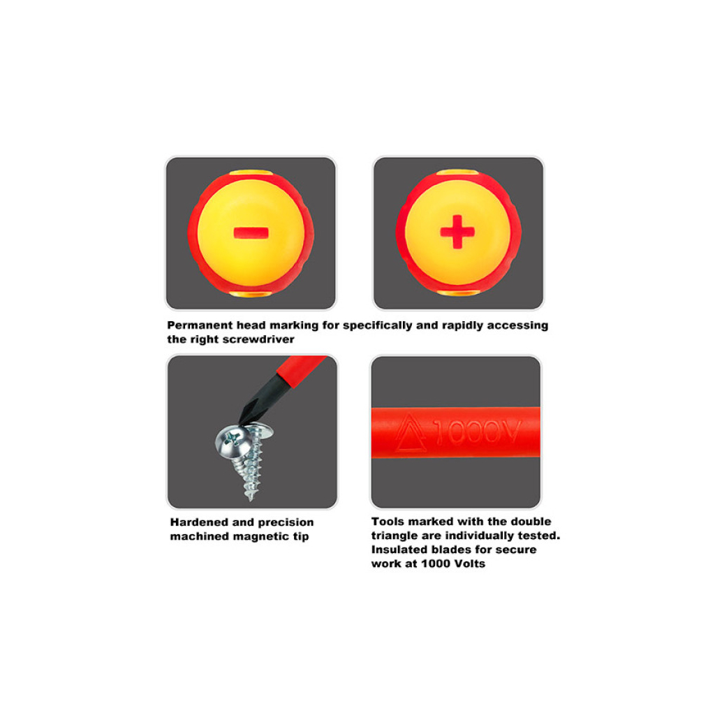 Набір викруток Toptul діелектричних (1000V) VDE 6шт. (GFE-0605) - зображення 2