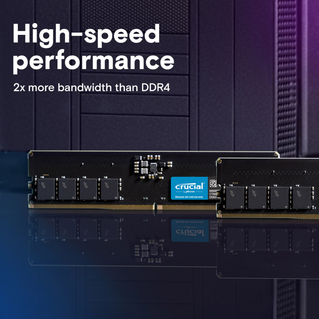 Модуль пам'яті для комп'ютера DDR5 64GB (2x32GB) 5600 MHz Micron (CT2K32G56C46U5) - зображення 2