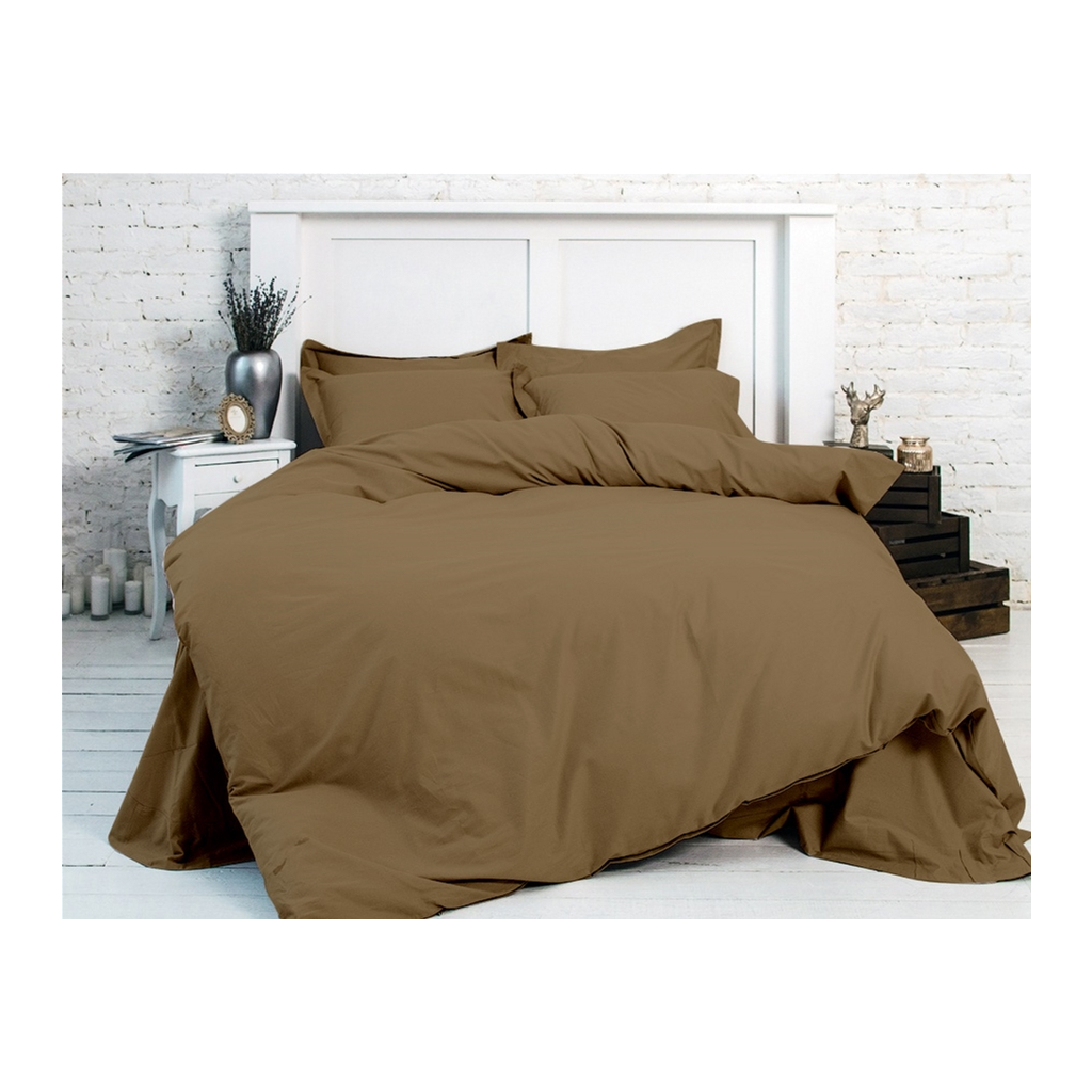 Простирадло MirSon Сатин Premium 0211 Cacao 180х220 см (2200001729766) - зображення 2