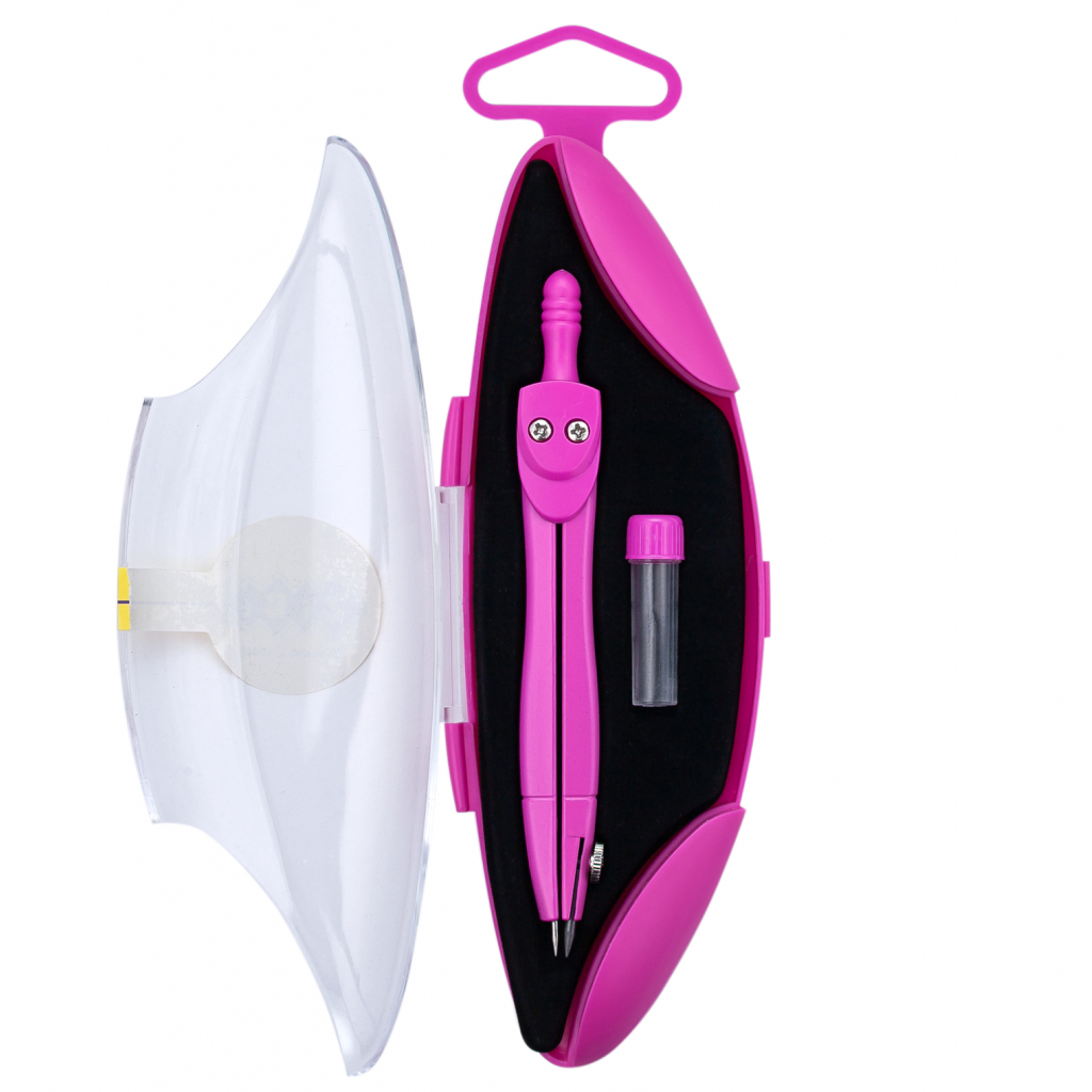 Циркуль ZiBi NEON START, у тв. футляр, зап.грифель, рожевий, KIDS Line (ZB.5323NS-10) - изображение 2