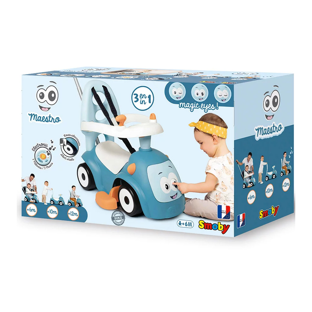 Чудомобіль Smoby Маестро 3 в 1, блакитний (720304) - изображение 7