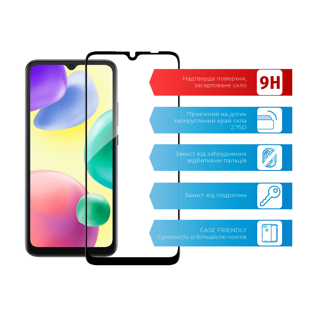 Скло захисне ACCLAB Full Glue Xiaomi Redmi 10A (1283126537783) - зображення 3