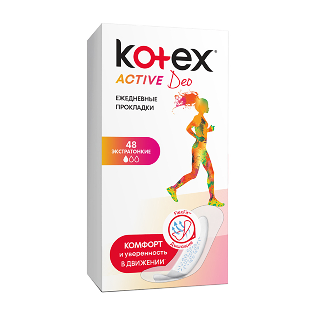 Щоденні прокладки Kotex Active Deo Extra Thin 48 шт. (5029053547886) - зображення 2