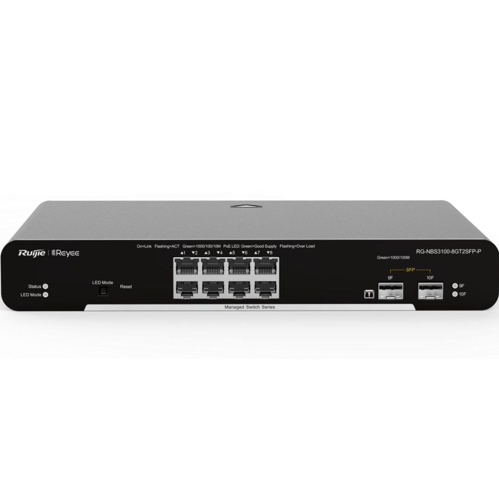 Комутатор мережевий Ruijie Networks RG-NBS3100-8GT2SFP-P - зображення 2