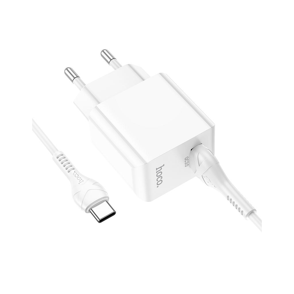 Зарядний пристрій HOCO C98A Proton USB QC3.0 + cable USB to USB-C White (6931474766878) - зображення 5
