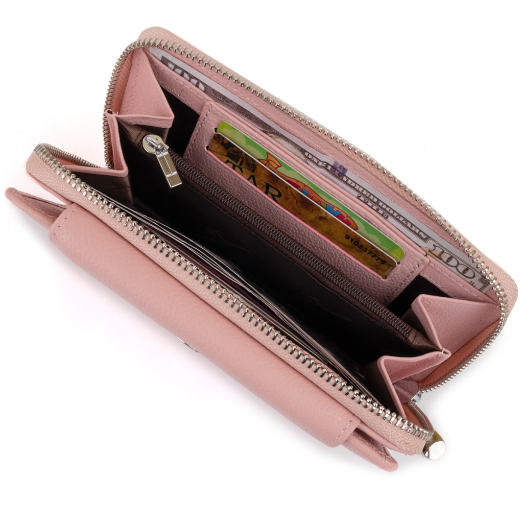 Гаманець ST Leather Зі шкіри Рожевий (19344) - зображення 6