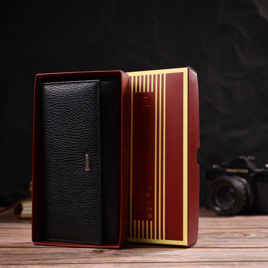 Гаманець Canpellini З натуральної шкіри Чорний (21822) - зображення 10