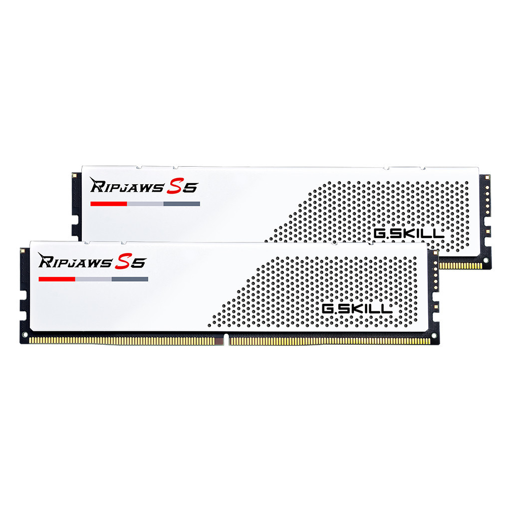 Модуль пам'яті для комп'ютера DDR5 32GB (2x16GB) 5200 MHz Ripjaws S5 White G.Skill (F5-5200J3636C16GX2-RS5W) - зображення 1