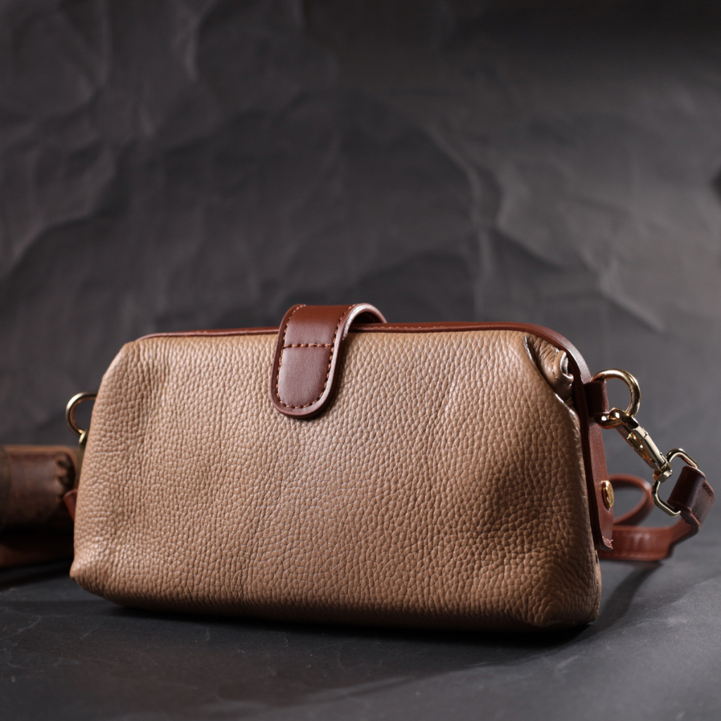 Сумка Vintage З натуральної шкіри Бежева (22423) - зображення 10