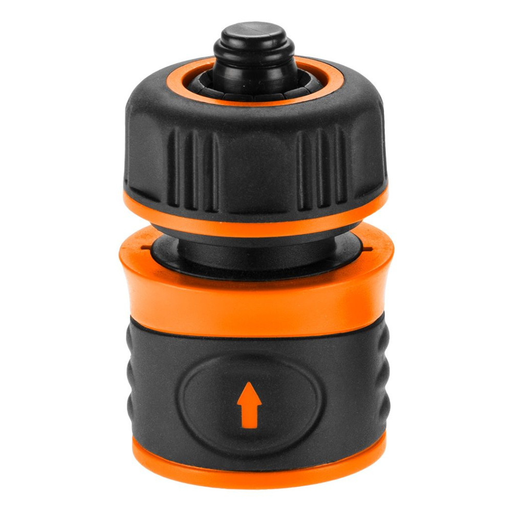 Конектор для шланга Neo Tools для шланга 1/2", з аквастопом, двокомпонентний (15-721) - изображение 1