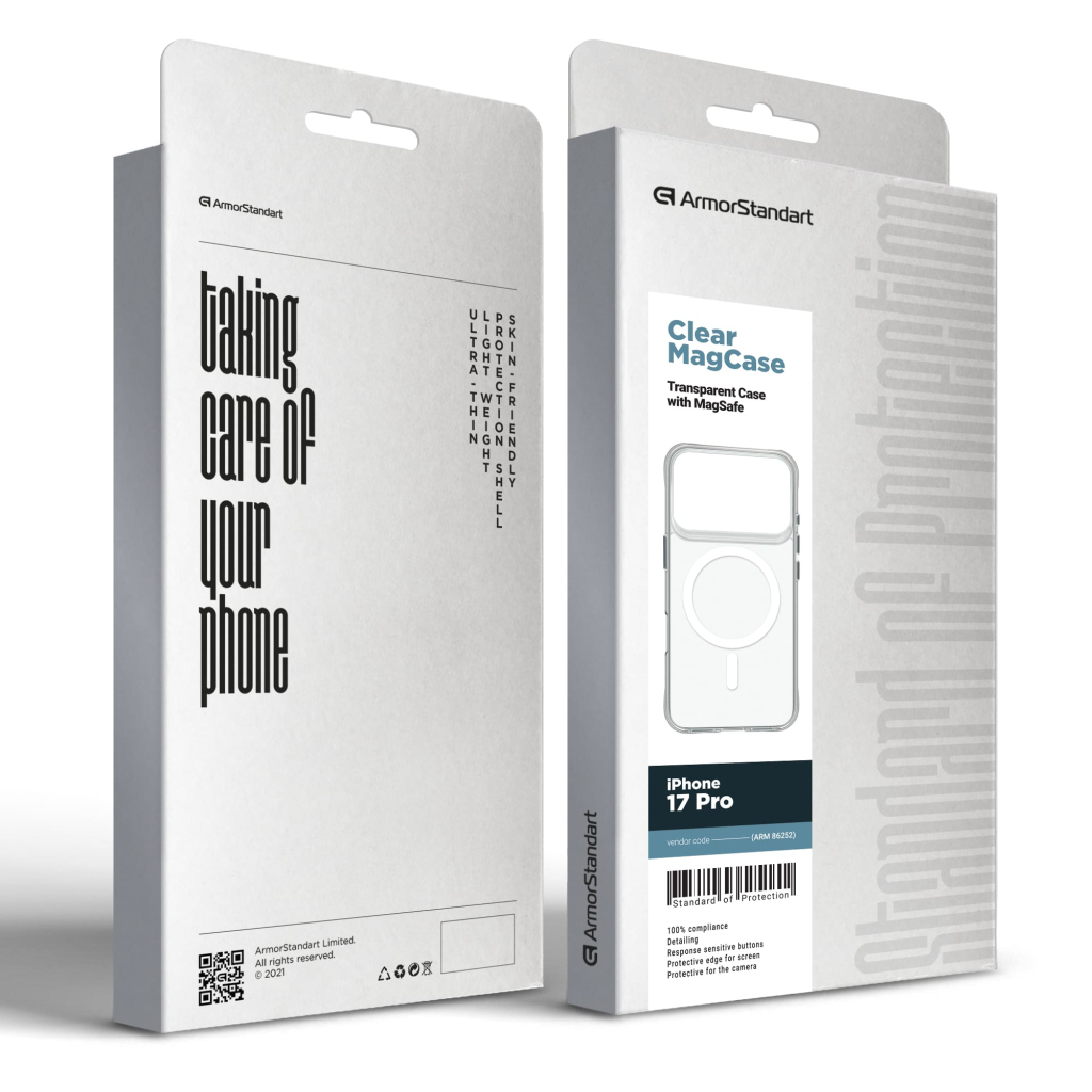 Чохол до мобільного телефона Armorstandart Clear MagCase Apple iPhone 17 Pro Transparent (ARM86252) - зображення 5