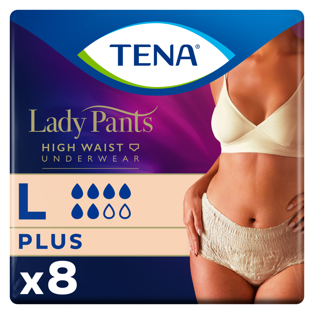 Підгузки для дорослих Tena Lady Pants Plus L для жінок Large 8 шт Creme (7322540920796) - зображення 1