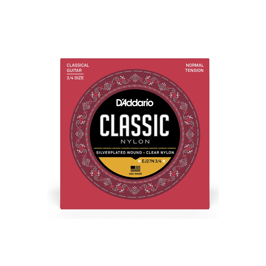 Струни для гітари D'Addario Student Classics Normal Tension 3/4 (EJ27N 3/4) - зображення 1
