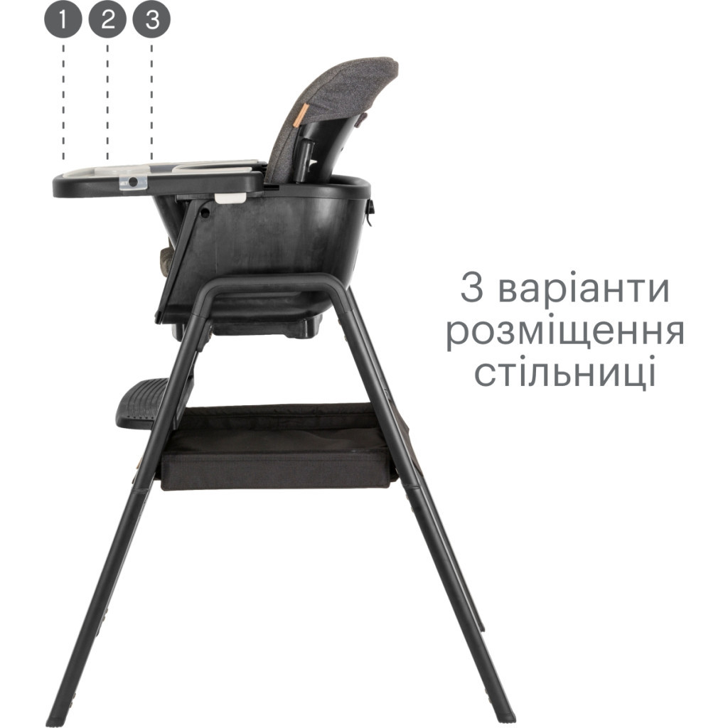 Стілець для годування Tutti Bambini 7 в 1 Nova чорний (611010/9999) - зображення 2