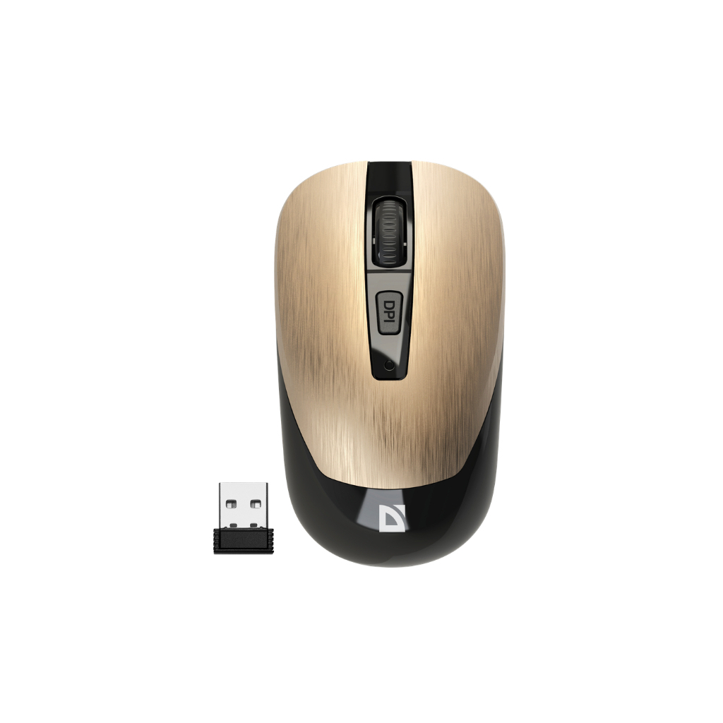 Мишка Defender Wave MM-995 Silent Wireless Gold (52994) - зображення 1