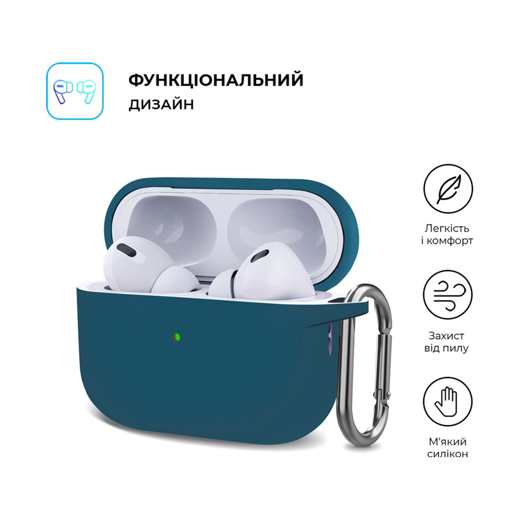 Чохол для навушників Armorstandart Hang Case для Apple AirPods Pro 2 Lake Blue (ARM68598) - зображення 2