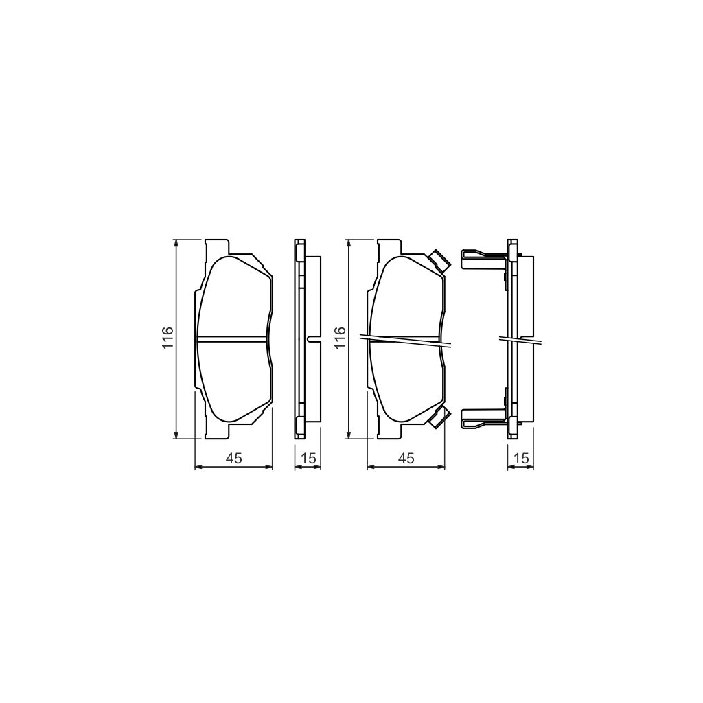 Гальмівні колодки Bosch 0 986 490 440 - зображення 1