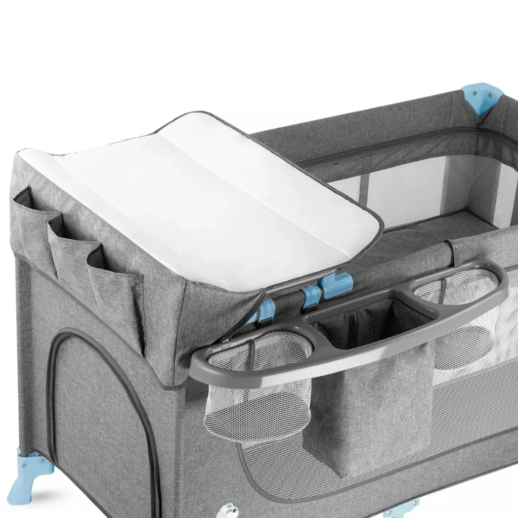 Ліжечко Kinderkraft манеж з пеленатором Joy Blue (5902533911288) - зображення 10