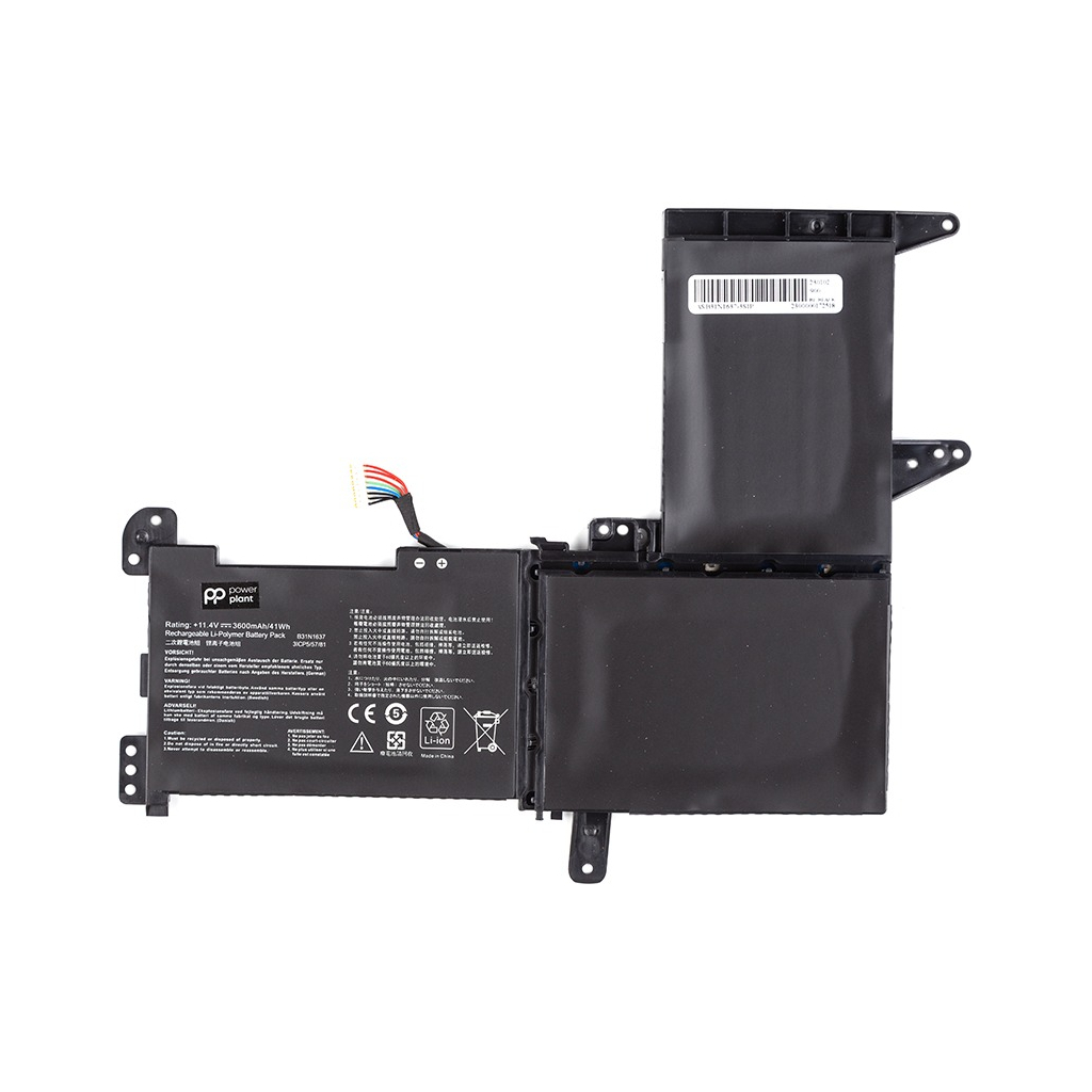 Акумулятор до ноутбука PowerPlant ASUS VivoBook S15 (B31N1637) 11.4V 3600mAh (NB431120) - зображення 2
