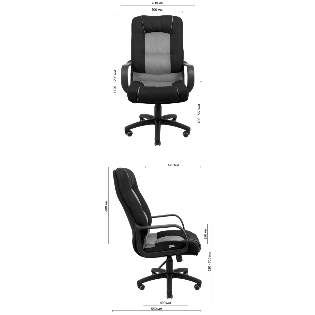 Офісне крісло GT Racer X-2852 Classic Black (X-2852 Classic Fabric Black) - зображення 9