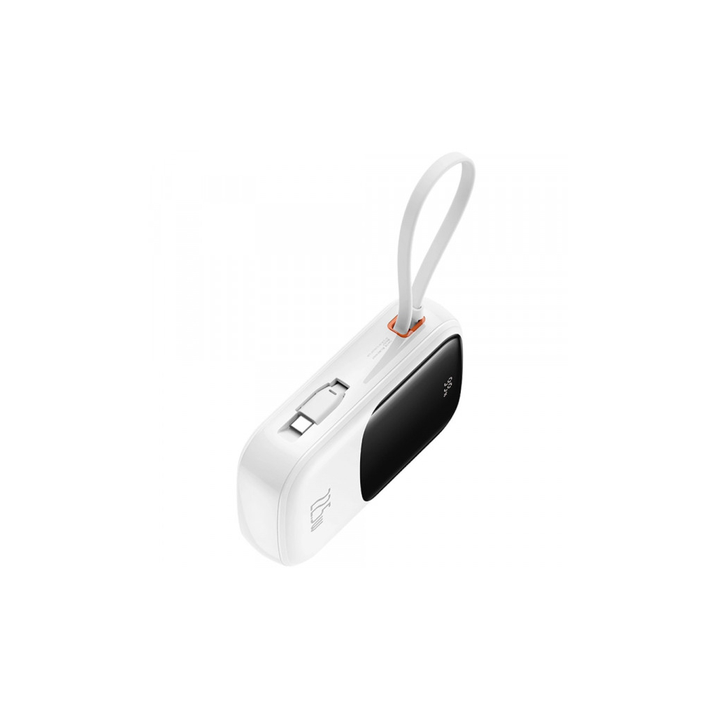 Батарея універсальна Baseus Qpow Pro+ 20000mAh 22,5W, PD/3.0, QC/3.0, FCP, AFC, built-in USB-C cable, white (P10067103213-00) - зображення 3