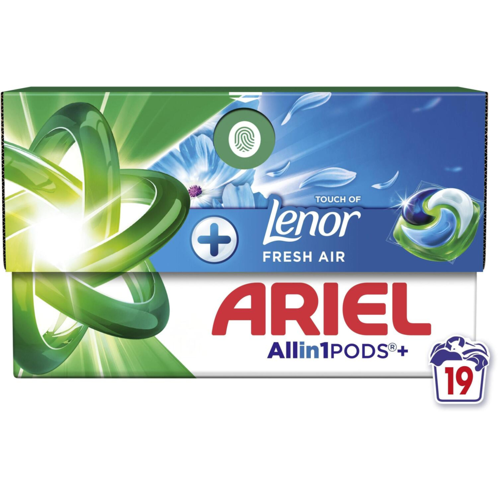 Капсули для прання Ariel Pods+ All-in-1 Touch of Lenor Дотик свіжого повітря Lenor 19 шт. (8700216765954) - изображение 1