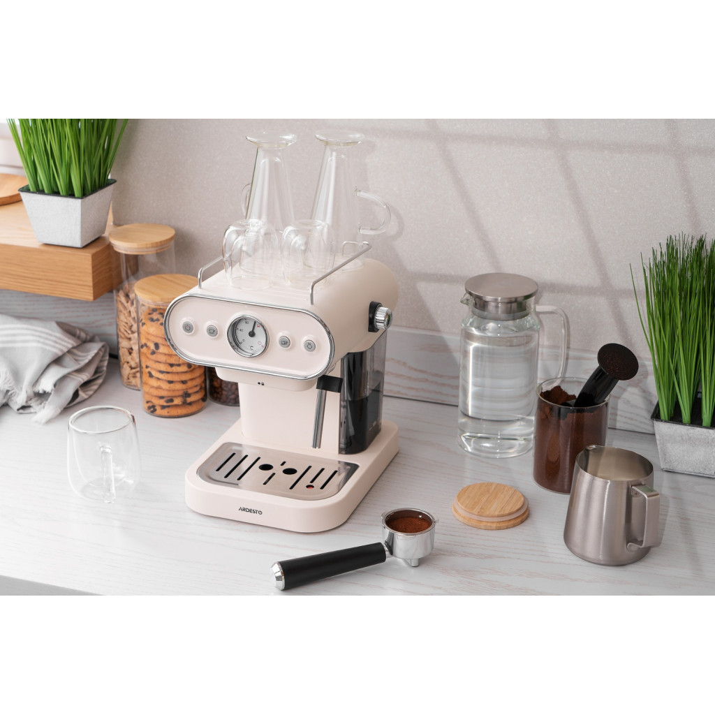 Ріжкова кавоварка еспресо Ardesto FCM-E15BG - зображення 5