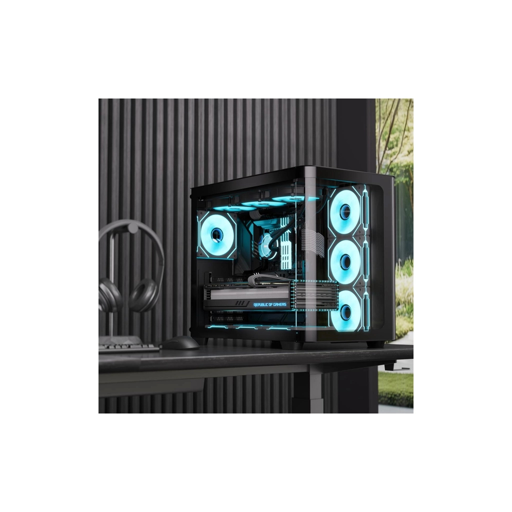 Корпус AeroCool P500C-G-BK-v1 Black (ACCM-PN01043.11) - зображення 6